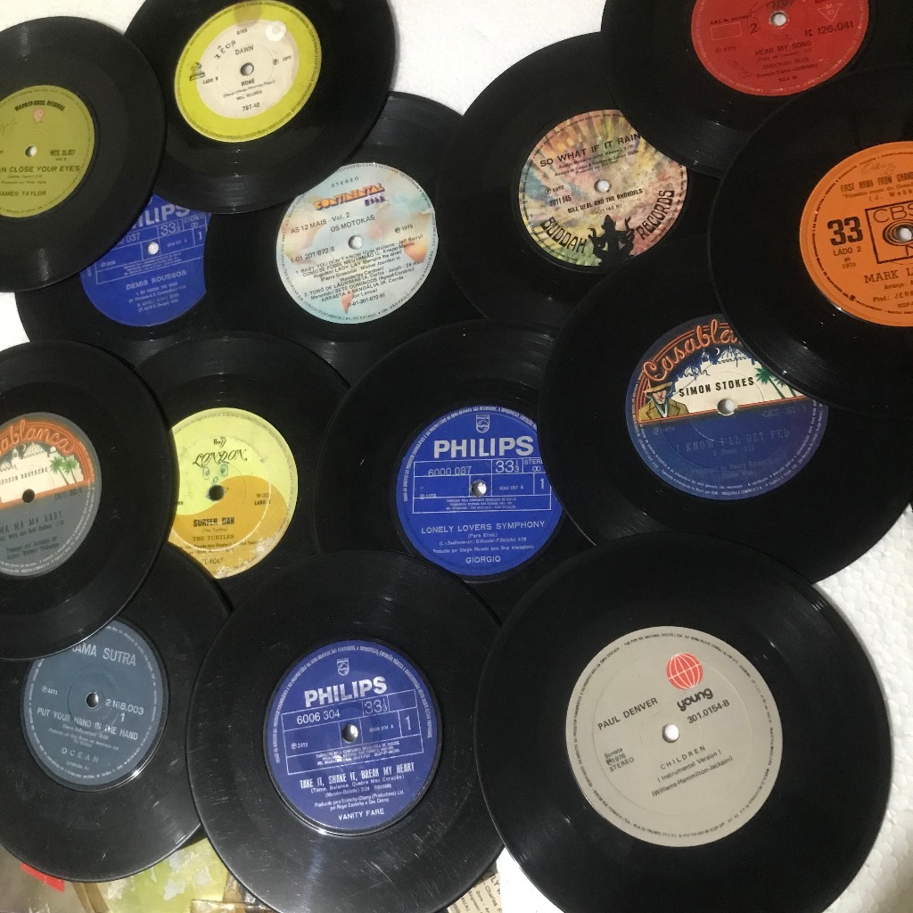 DISCOS DE VINIL Rock anos 70 compactos R$13 CADA = escolha | Shopee Brasil