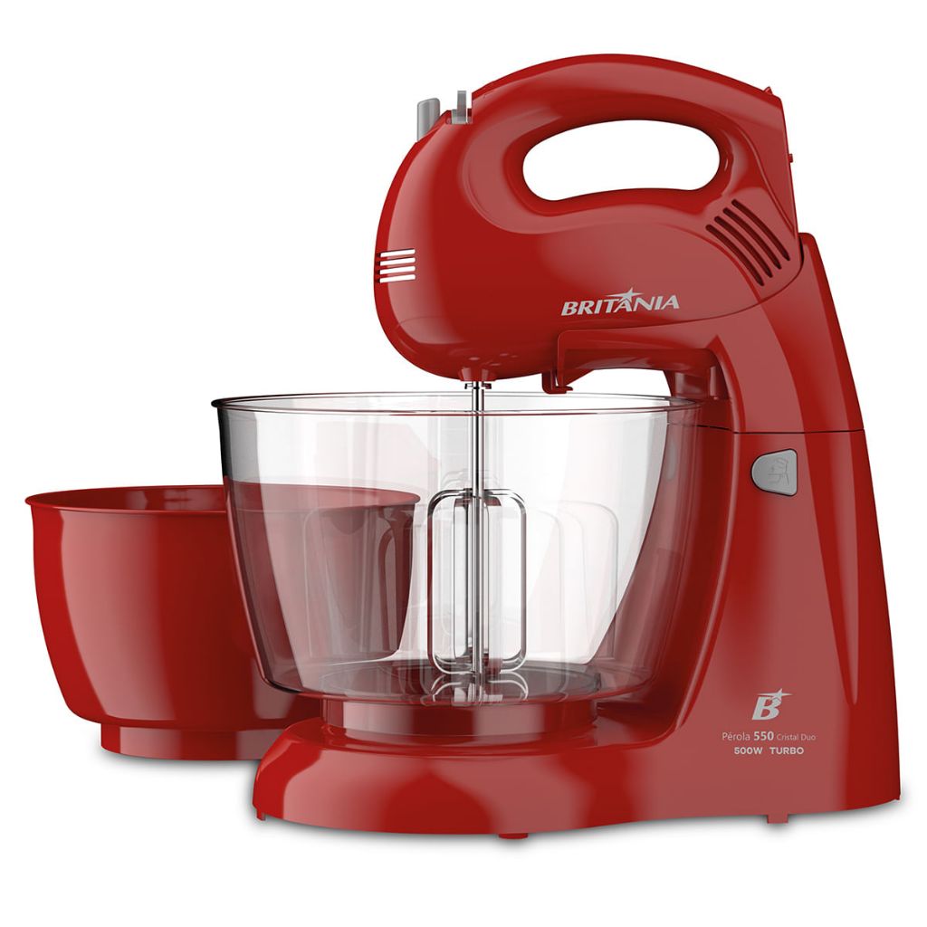Batedeira Britânia Perola 550 Cristal Duo Turbo 2 Tigelas 50