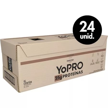 PACK 24un ou 12un YoPRO 250ML 15gr de Proteína Bebida Láctea UHT sabores 7,08 cada