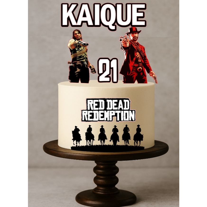 Topo de bolo Red Dead Redemption