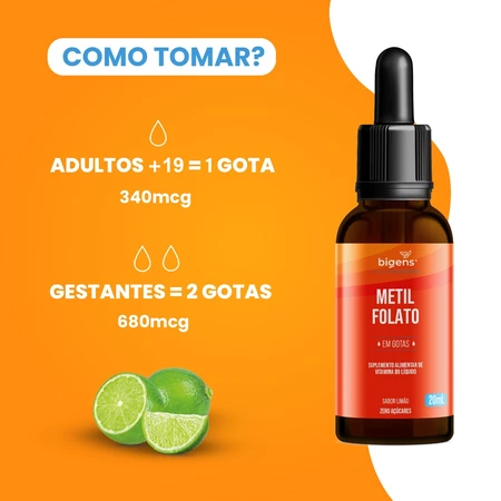 BIGENS KIT 2X B9 METILFOLATO EM GOTAS BIOGENS