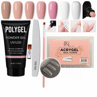 Kit poligel Unhas Polygel Alongamento Poligel + Molde F1 + Lixa de Unha + Pincel De Aplicação em Oferta na Shopee