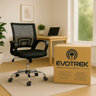 Cadeira de Escritório Ergonômica Giratória Confortável | Ajuste Altura | Home Office Encosto em Mesh Estudo | Executiva