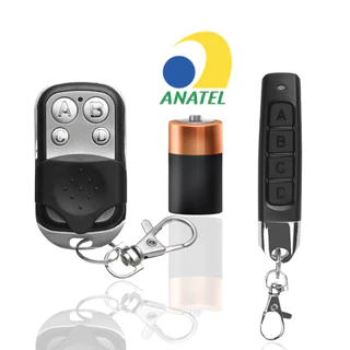 KIT Controle ORIGINAL de Portão Electrónico Remoto Compatível 433Mhz automático Garagem 4 Botões Residencial universal