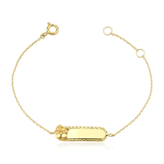 Pulseira de Ouro 18k - Chapinha Infantil com carrinho de bebê em Oferta na Shopee