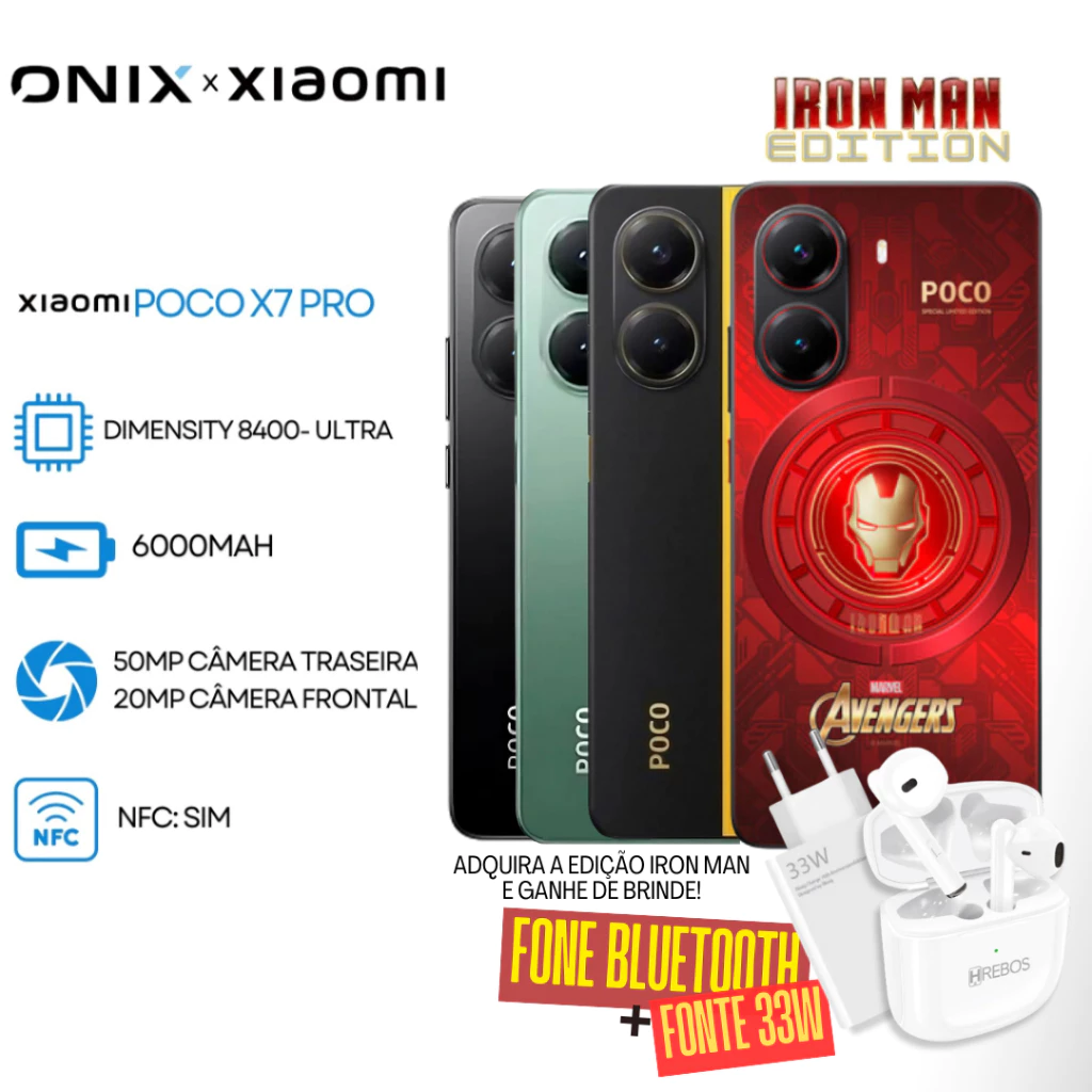 Xiaomi Poco X7 PRO 5G Armazenamento 512GB 256GB 8GB 12GB RAM Processador Dimensity 8400 Ultra Câmera 50MP