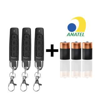 KIT Controle ORIGINAL de Portão Electrónico Remoto Compatível 433Mhz automático Garagem 4 Botões Residencial universal