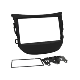 Moldura Painel 6.8/7 Polegadas Hyundai HB20 G1 2012/2019 Preto e Prata Fiamon em Oferta na Shopee