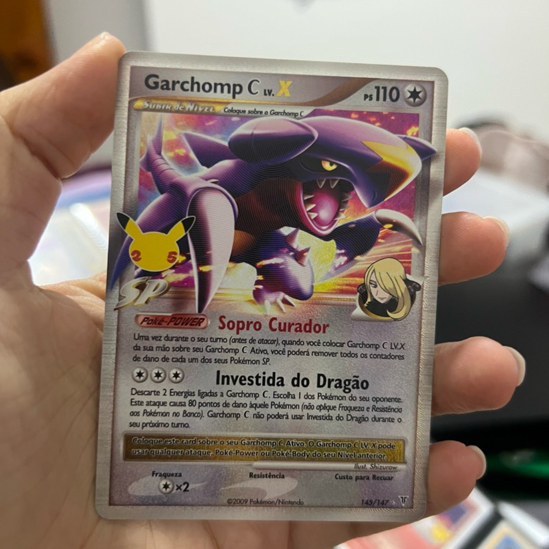 Carta Pokémon TCG: Garchomp C LV.X - Coleção Celebrações (25 Anos