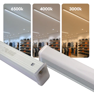 Kit 2 4 8 Lâmpada 120cm 20w Tubular Led T5 Calha Sobrepor Acoplada Bivolt.