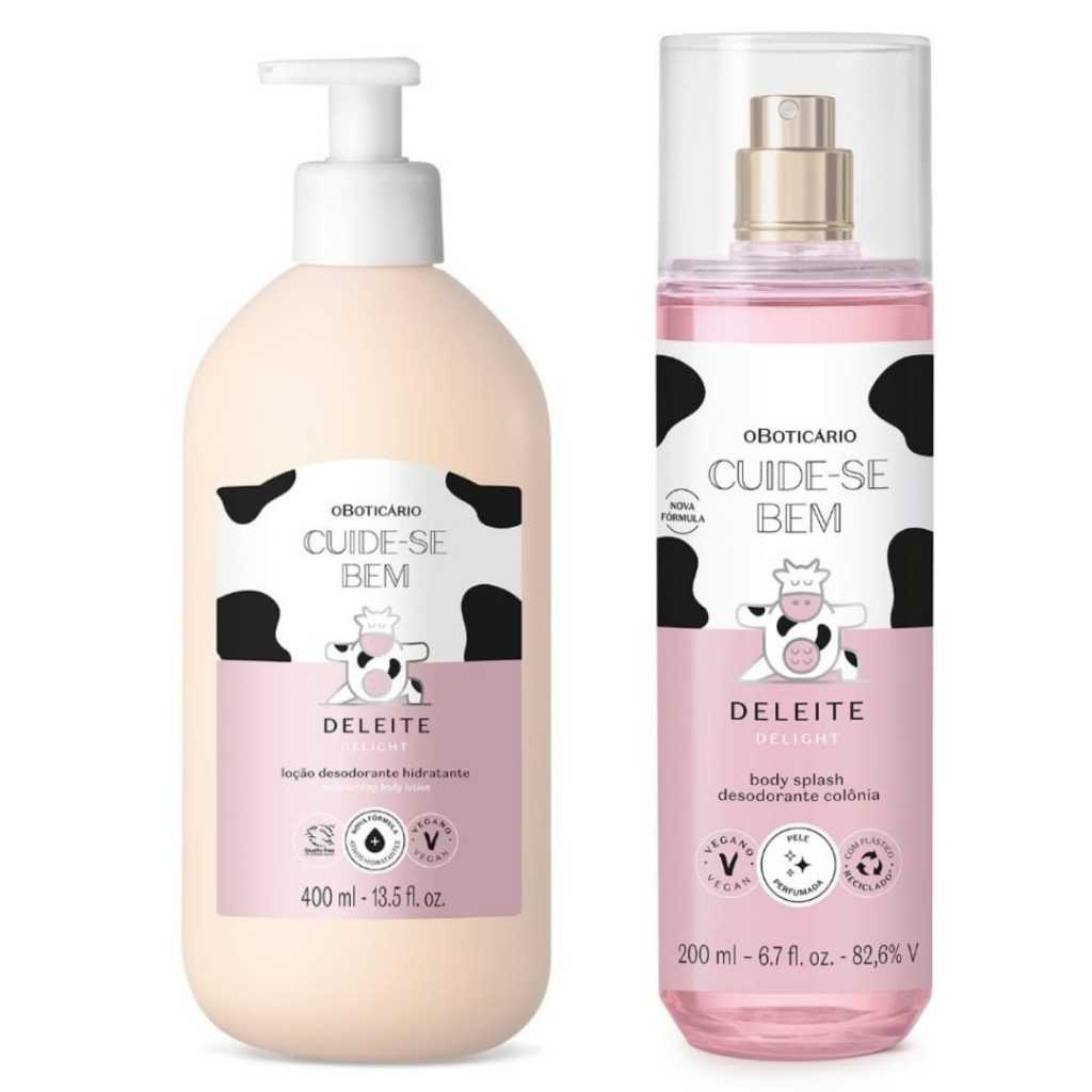 Combo Body Splash 200 ml e Hidratante Corporal 400 ml Cuide-se Bem Deleite O Boticário em Oferta na Shopee