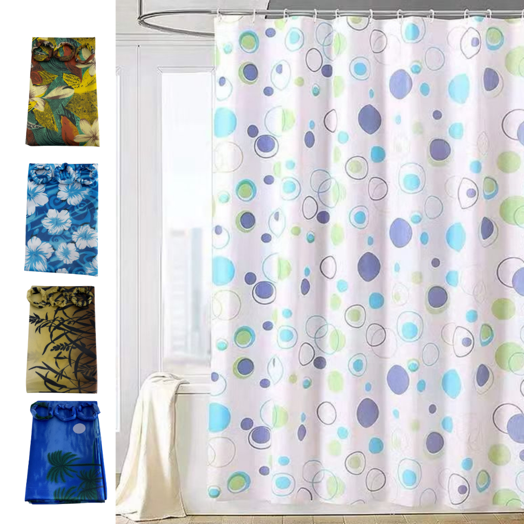 Cortina Para Box Tecido Poliester 100% Impermeavél180cm X 180cm Múltiplas Estampas De Temas