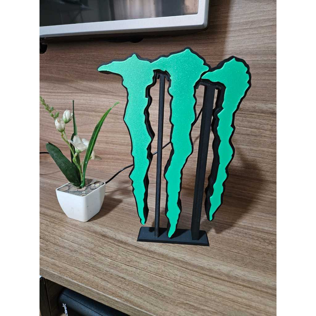 Luminária Garra Da Monster Energy Com Iluminação Led | Shopee Brasil