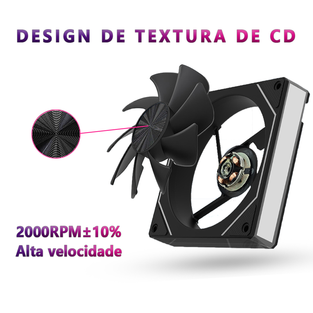 Wovibo PC Computer Cooling Fan 120mm ARGB Infinity Mirror PWM 4Pin 5V ...
