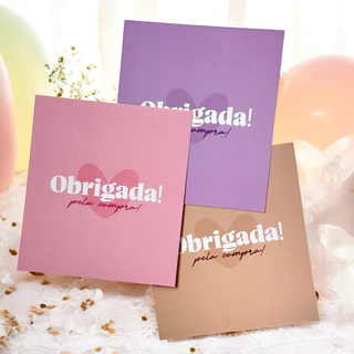 100 Cartão de agradecimento ao cliente - obrigada pela compra | postal unboxing personalizado