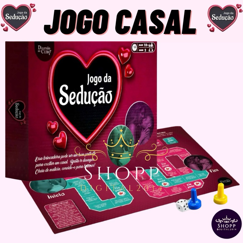 Jogo erótico de casal Jogo da Sedução Tabuleiro sensual casais ...