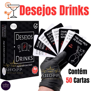 Jogo erótico de cartas Desejos e Drinks baralho para casal casais namorados 18+ adulto Faz ou Bebe em Oferta na Shopee
