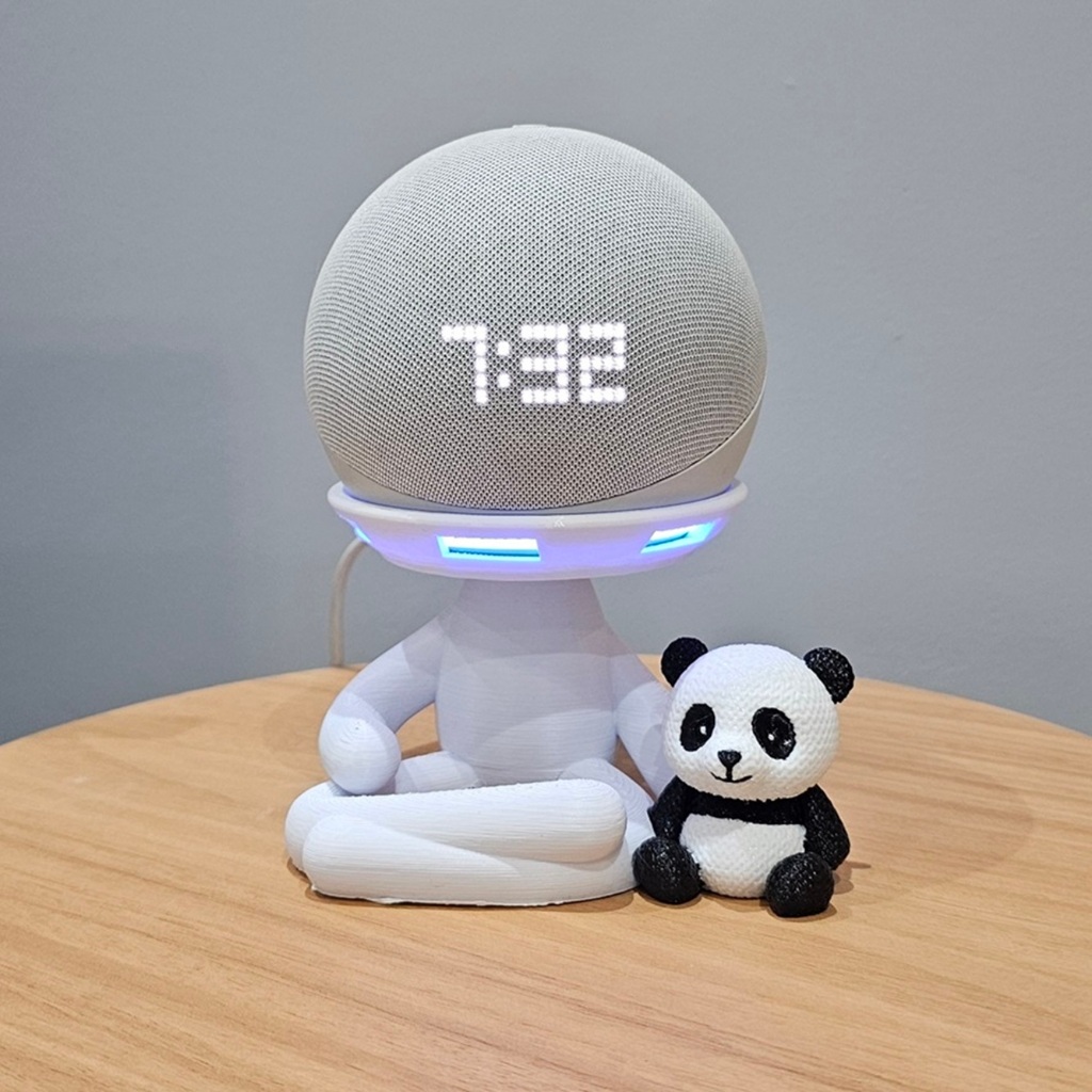 Suporte Alexa Echo Dot 4 e Dot 5. Robert Panda Presente, decoração ...