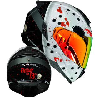 CAPACETE NORISK JASON SEXTA FEIRA 13 HALLOWEEN TERROR MASCARA EDIÇÃO EXCLUSIVA + 2 VISEIRAS + BRINDE TOP VENDA