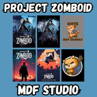 Project Zomboid- Placas Quadros Decorativos: Posters Exclusivos de Sobrevivência e Apocalipse Zumbi