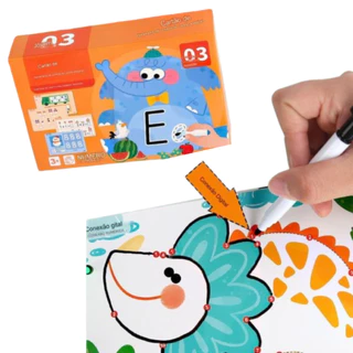 Super Escreva e Apague / Livro traço mágico caderno pedagógico desenho infantil caneta apagável em Oferta na Shopee