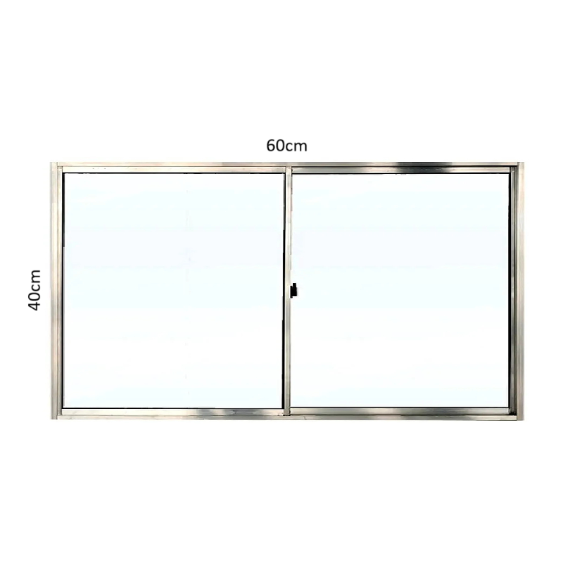 Janela Basculante de Correr Alumínio 40x60cm Vidro Liso
