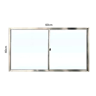 Janela Basculante de Correr Alumínio 40x60cm Vidro Liso