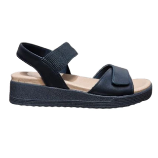 Sandália Feminina USAFLEX de Couro, Elástico e Velcro AL2501 em Oferta na Shopee