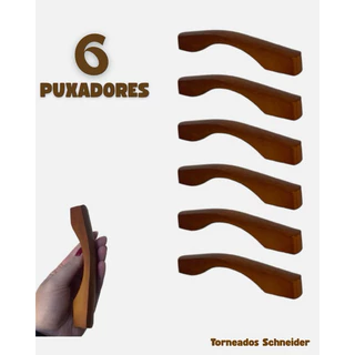 Puxadores alça Madeira Maciça – Design Anatômico e Acabamento Envernizado