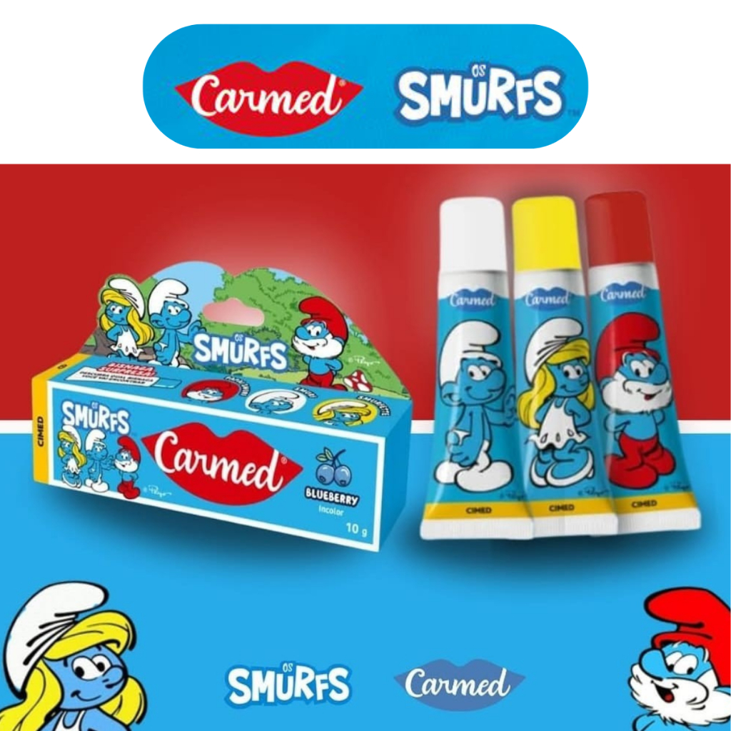 Carmed Smurfs Hidratante Labial Edição Limitada 10g | Shopee Brasil