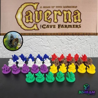 Kit de Anões 3D para Jogo Caverna: The Cave Farmers Board Game
