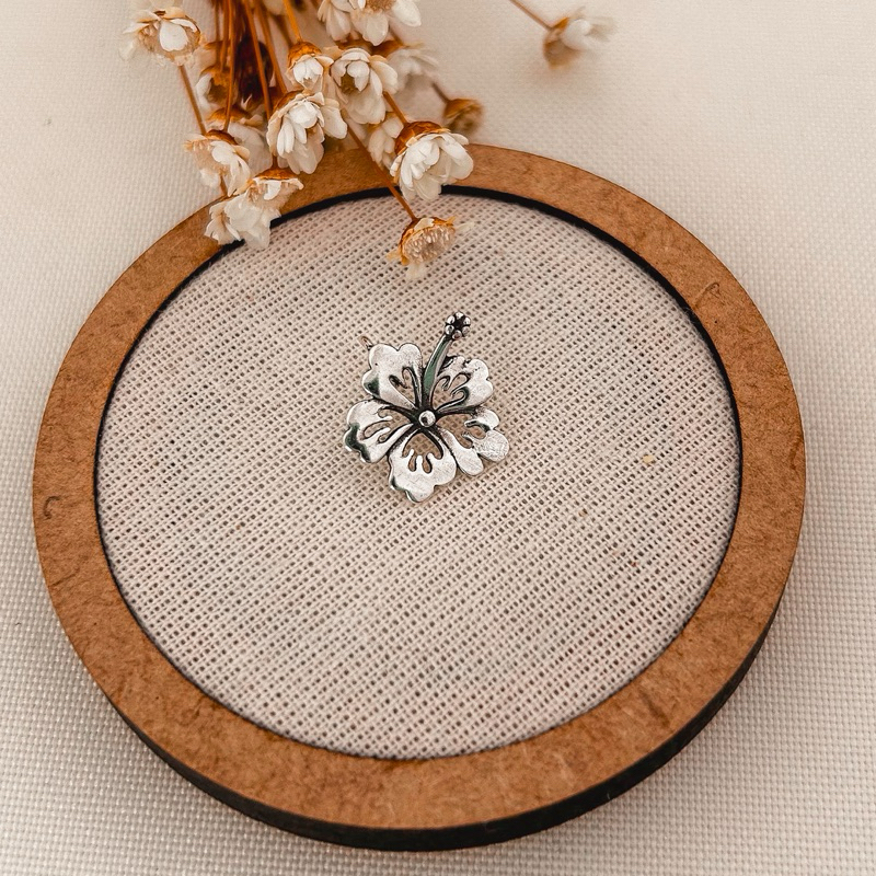 2pc Pendientes De Moda Vintage Con Esmalte De Hibisco | Meses Sin Interés