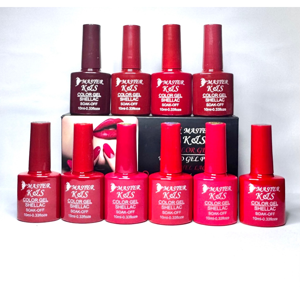Kit Manicure 10 Esmaltes Em Gel LIRIÓ/K&S PROFISSIONAL Shellac Color ...