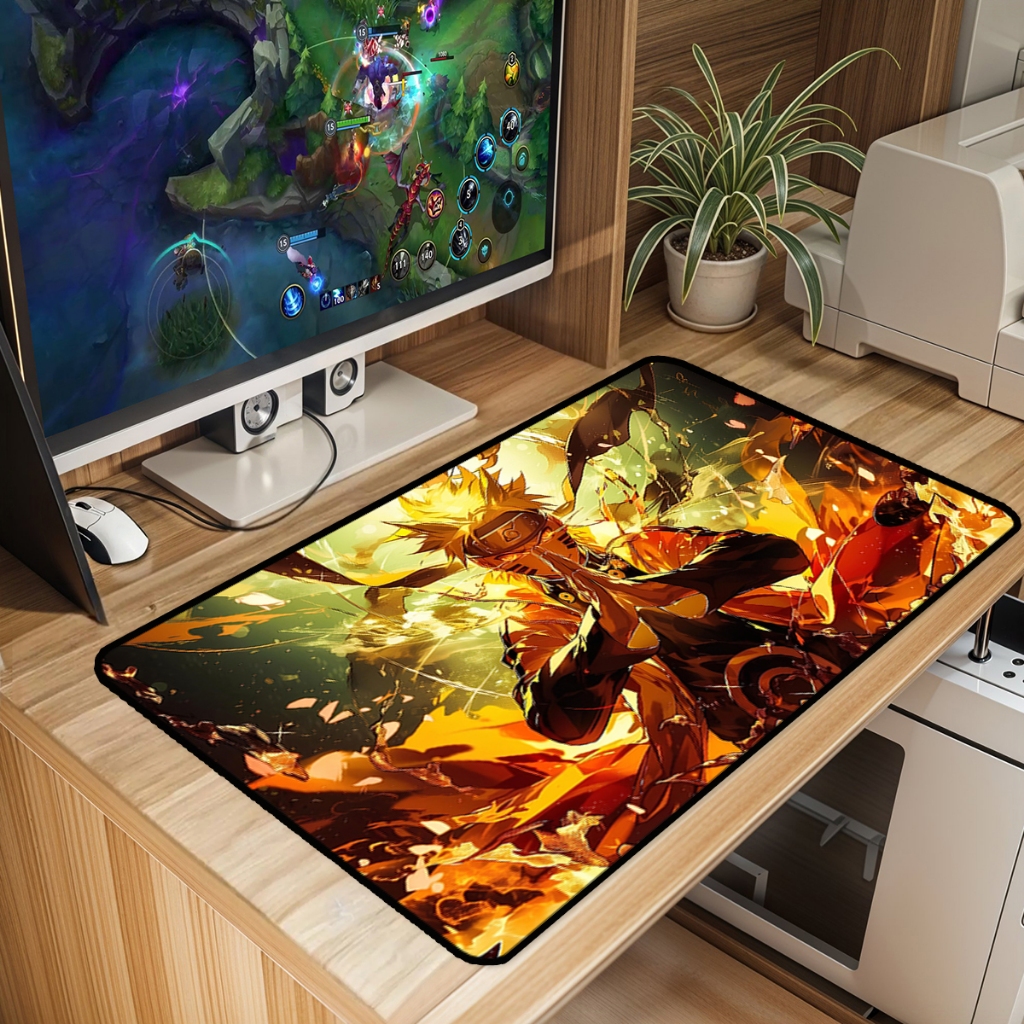 Mouse Pad Gamer Grande Antiderrapante 65x30 70x35 80x35 90x40 90x50 120x60 Cm Borda Costurada