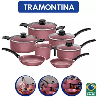 Jogo De Panela Antiaderente Turim 7 Peças Alumínio Tramontina