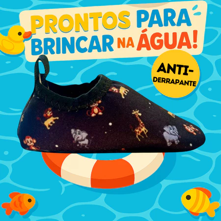 Meia sapatinho infantil água antiderrapante 