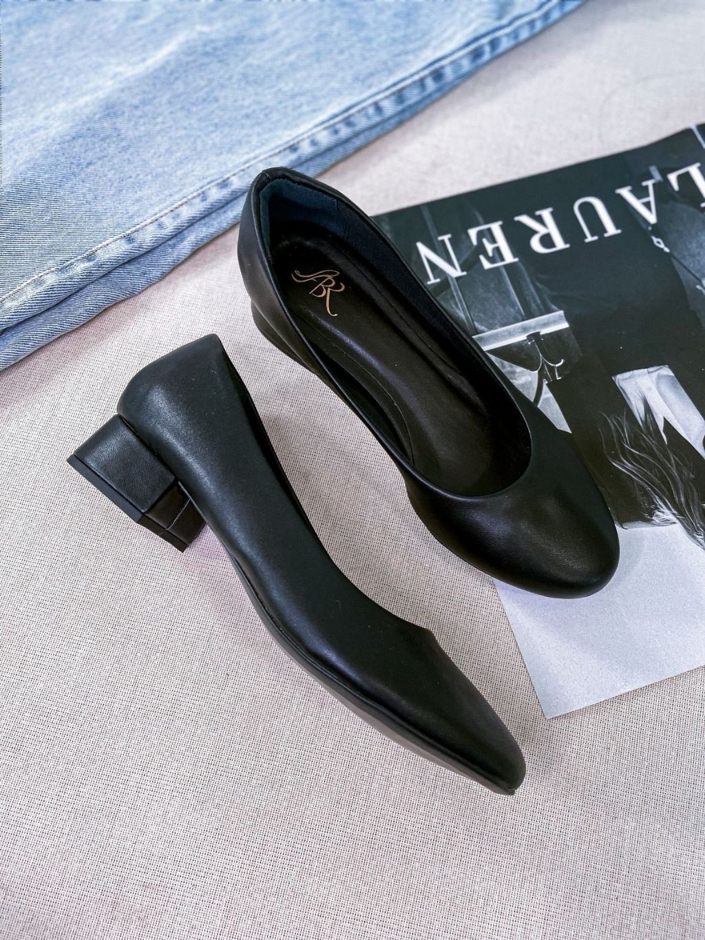 Sapato Social Feminino salto baixo Uniforme confortável PRETO