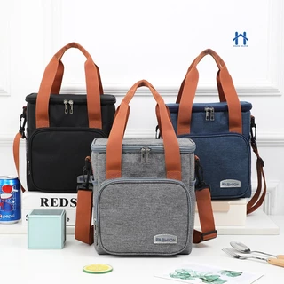 Bolsa Térmica Bolsos Lateral e Frontal Porta Marmita Fitness Com Alça De Mão e Ombro Transversal