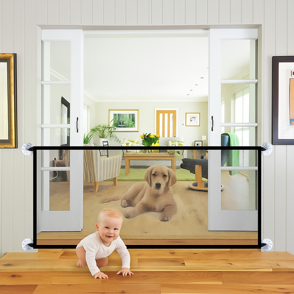 Portão Tela Segurança Bebês Pets Cercadinho Grade Retrátil | Shopee Brasil