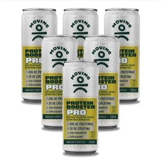 Kit 6 Protein Booter Pro 20g + 3g Creatina Abacaxi e Hortelã 310ml - Moving