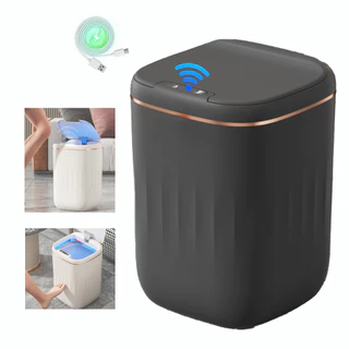 Lixeira Inteligente Recarregável com Sensor Automático 20L Banheiro Cozinha