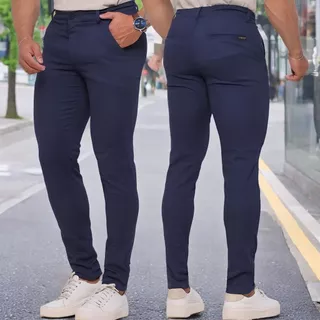 Calça Masculino Sport Fino Com Bolso Embutido , Sarja Brim Com Elastano Cores Lançamentos em Oferta na Shopee