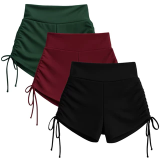 Kit 3 Short Feminino Academia Fitness Malhar Treino Caminhada