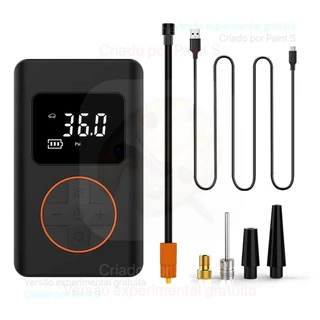 Mini Compressor de Ar Portátil Recarregavel Digital com USB Calibrador de Pneu Envio Imediato