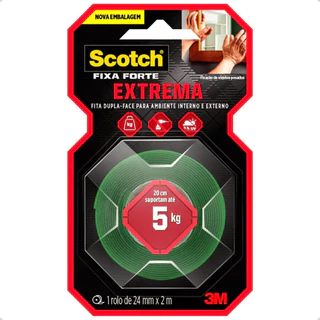 Fita Dupla Face 3m Scotch Fixa Forte Fixação Extrema