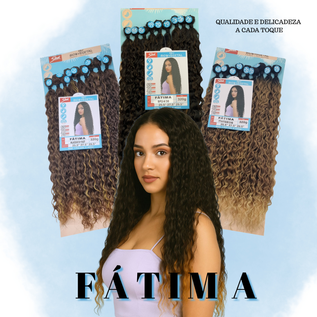 Fatima CD３枚セット Cabelo Bio Vegetal Fátima Cacheado Macio 9 Telas 320g 75 Cm