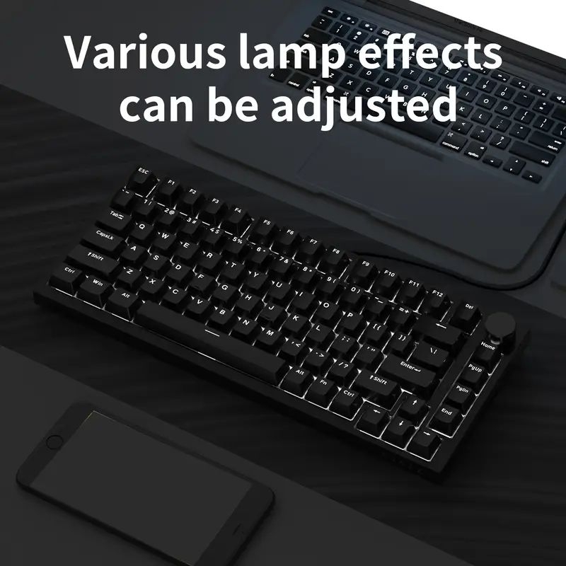 Apple Adjustable Keyboard 2セット Teclado Mecânico Ajazz Ak820 75% Preto Com Fio Gamer LED | Shopee