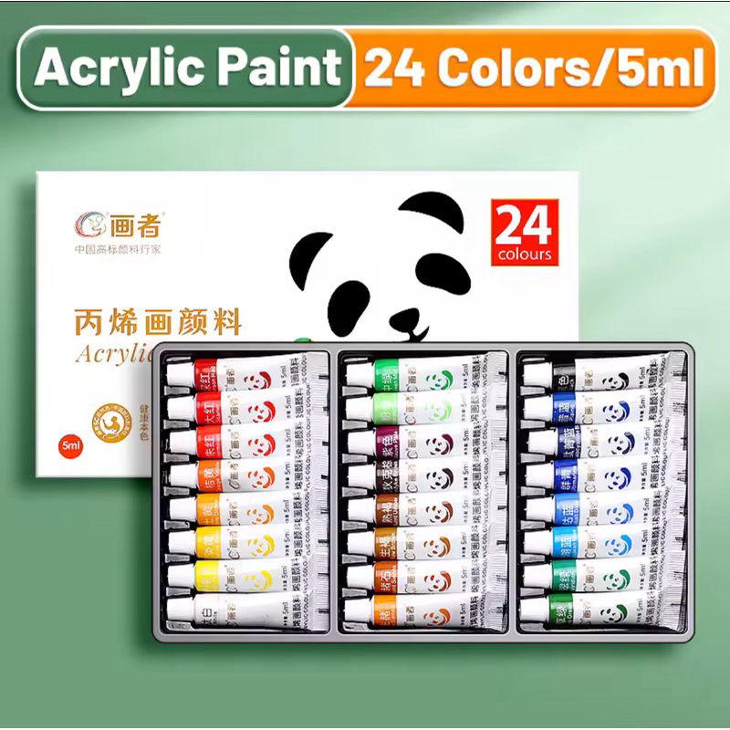 KIT 24 TINTAS ACRÍLICAS 5ml - KIT TINTAS ACRÍLICAS VIBRANTES PROFISSIONAL