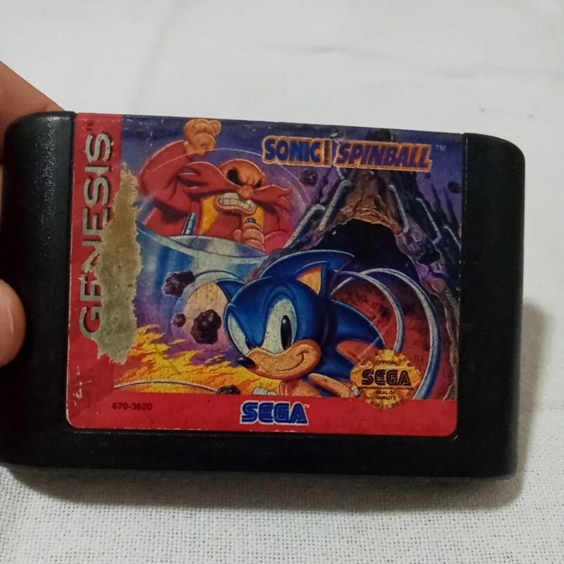 Sonic 2 Mega Drive Sega Genesis original (carcaça do Sonic Spinball ...