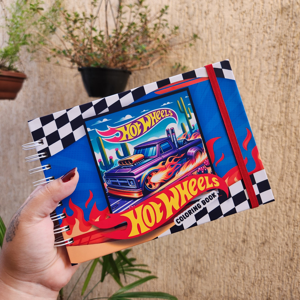 Hot Wheels Notizbuch A5 - Spiralbindung Mit Aufklebern Für Junge Rennfahrer-Fans